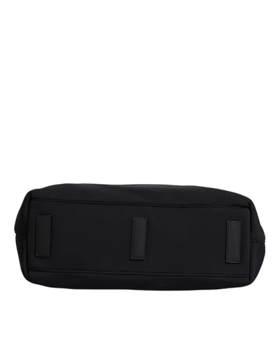 Pre-owned Dolce & Gabbana Black Canvas Dg Logo Women Shopping Hand Tote Women's Bag ()