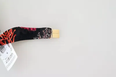 Dolce & Gabbana Black Corals Print Swimsuit Beachwear Bikini Top In Multi