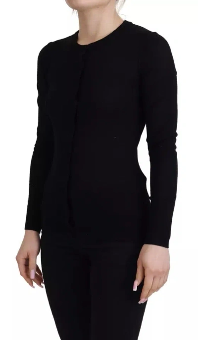 Pre-owned Dolce & Gabbana Black Crewneck Long Sleeves Pullover Women's Sweater ()