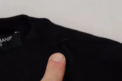 Pre-owned Dolce & Gabbana Black Crewneck Long Sleeves Pullover Women's Sweater ()