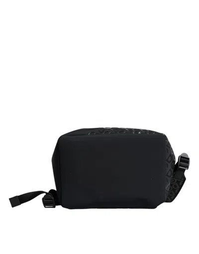 Pre-owned Dolce & Gabbana Black Dg Mania Neoprene Travel Back Pack Women's Bag ()