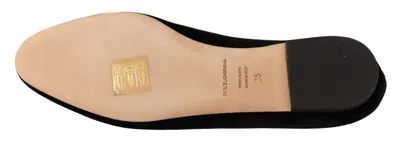 Dolce & Gabbana Elegant Patent Leather Flat Shoes In Black