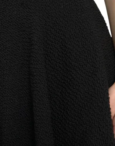 Dolce & Gabbana Black High Waist A-line Knee Length Women's Skirt In Black