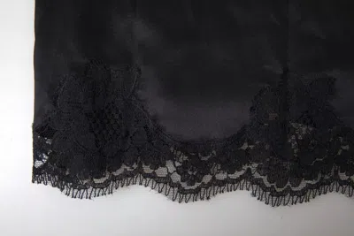 Dolce & Gabbana Black Lace Silk Sleepwear Camisole Top Women's Underwear In Black