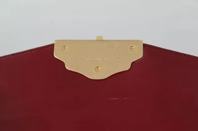 Pre-owned Dolce & Gabbana Black Leather Gold Metal Mini Women Purse Bag Lucia Women's Wallet ()