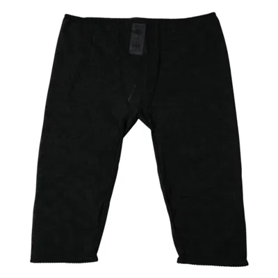 Dolce & Gabbana Black Logo Lace Lingerie Cropped Tight Women's Underwear In Black