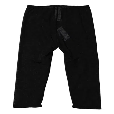 Dolce & Gabbana Black Logo Lace Lingerie Cropped Tight Women's Underwear In Black