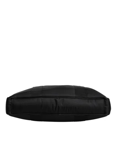 Pre-owned Dolce & Gabbana Black Logo Plaque Double Handle Messenger Men's Bag ()