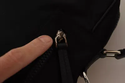 Pre-owned Dolce & Gabbana Black Nylon Leather Dg Logo Patch Messenger Cross Body Men's Bag ()