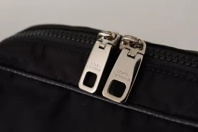 Pre-owned Dolce & Gabbana Black Nylon Leather Dg Logo Patch Messenger Cross Body Men's Bag ()