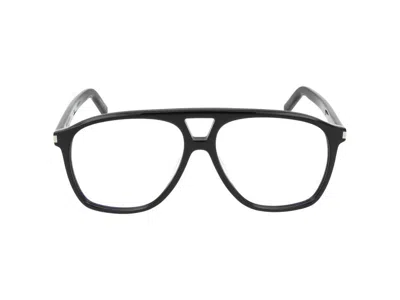 Saint Laurent Sl 596 Dune Linea New Wave Eyeglasses In Black