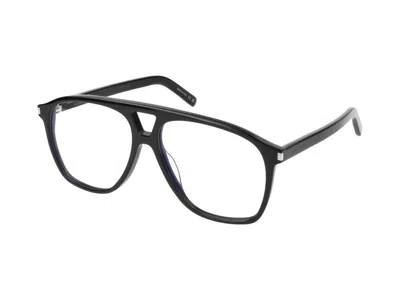 Saint Laurent Sl 596 Dune Linea New Wave Eyeglasses In Black