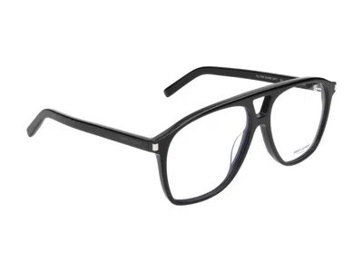 Saint Laurent Sl 596 Dune Linea New Wave Eyeglasses In Black