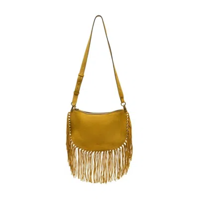 Isabel Marant Oskan Soft Zip Ga Shoulder Bag In Yellow