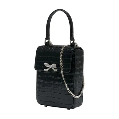 Self-portrait Mini Bow-embellishment Shouolder Bag In Black