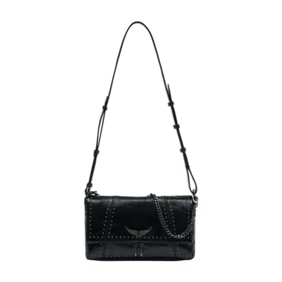 Zadig & Voltaire Zadig&voltaire Rocky Ii Vintage Shoulder Bag In Black