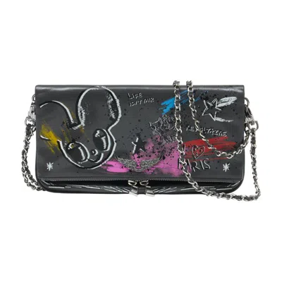 Zadig & Voltaire X Humberto Cruz Rock Humberto Graffiti Shoulder Bag In Multi
