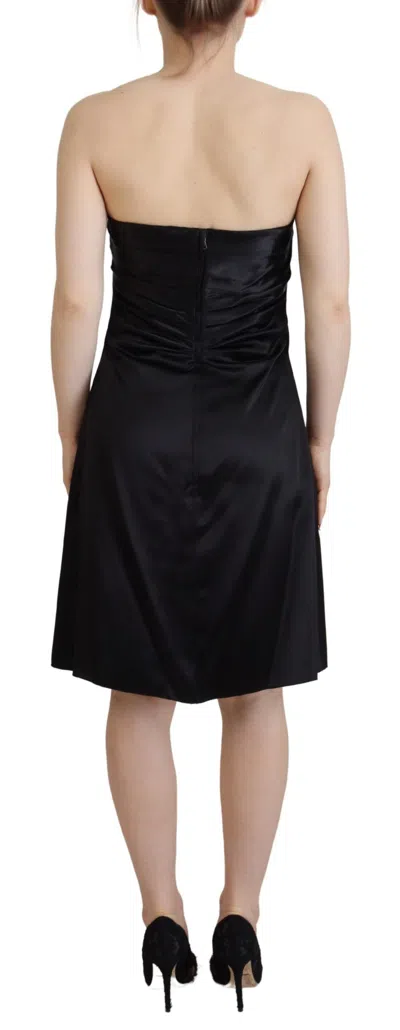 Dolce & Gabbana Black Strapless Sheath A-line Mini Dress