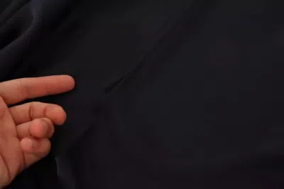 Pre-owned Dolce & Gabbana Black Solid Silk Wool Fringe Wrap Women's Scarf ()