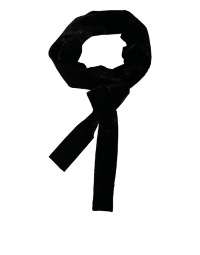 Dolce & Gabbana Black Viscose Wide Waist Women Belt In Black