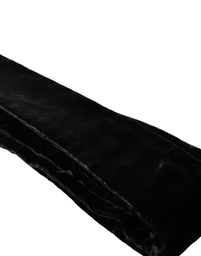 Dolce & Gabbana Black Viscose Wide Waist Women Belt In Black