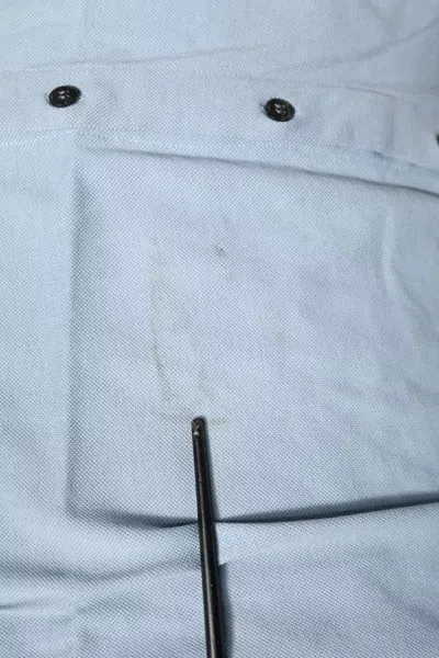 Pre-owned Dolce & Gabbana Blue Cotton Button Down Casual Men Polo Men's Shirt ()