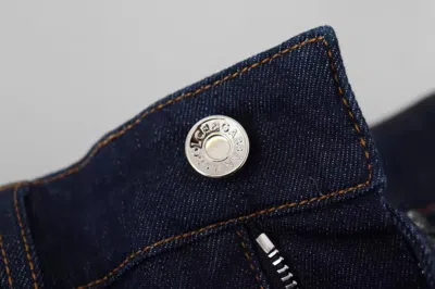 Pre-owned Dolce & Gabbana Blue Denim Stretch Crystal Hot Pants Women's Shorts ()