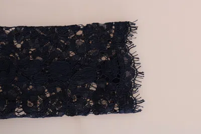 Dolce & Gabbana Elegant Floral Lace A-line Dress In Black