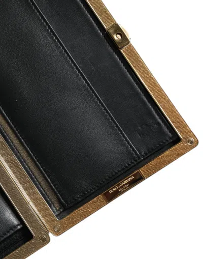 Pre-owned Dolce & Gabbana Bordeaux Velvet Gold Frame Clutch Evening Women's Bag () In Burgundy