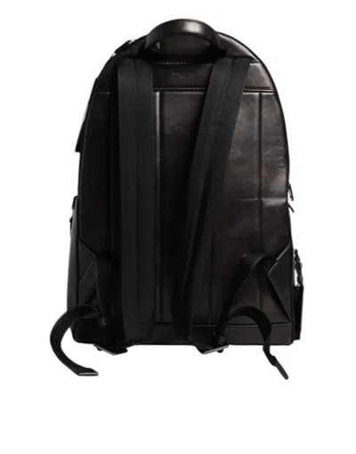 Pre-owned Dolce & Gabbana Bronze Leather School Travel Backpack Men's Bag () In Brown