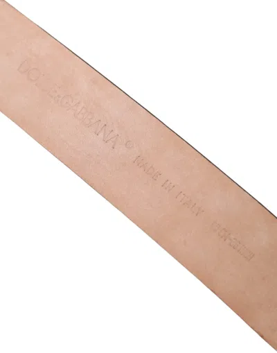 Dolce & Gabbana Brown Exotic Leather Silver Metal Buckle Women's Belt In Brown