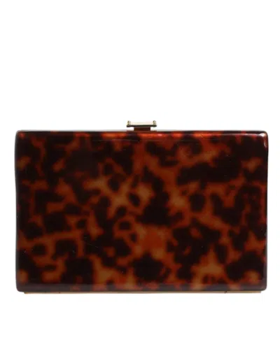 Pre-owned Dolce & Gabbana Brown Leather Clutch Evening Crossbody Women's Bag ()