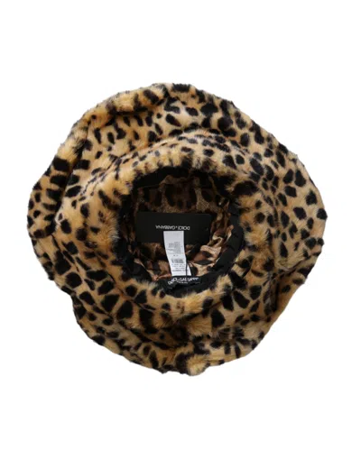 Dolce & Gabbana Brown Leopard Fur Women Bucket Women's Hat In Brown