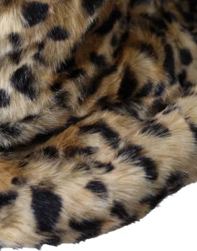 Dolce & Gabbana Brown Leopard Fur Women Bucket Women's Hat In Brown