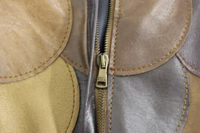 Dolce & Gabbana Brown Patchwork Leather Straight Skirt In Multi