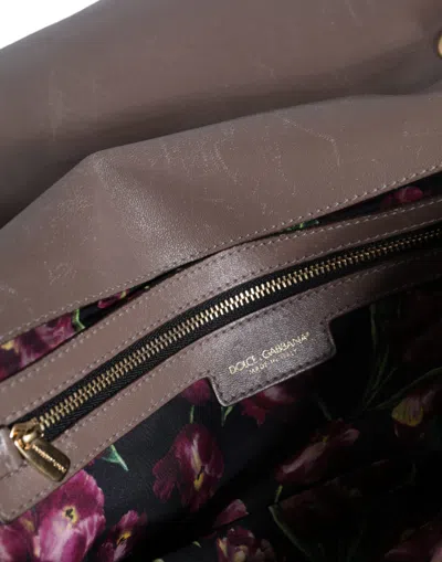 Pre-owned Dolce & Gabbana Brown Quilted Leather Shoulder Purse Satchel Women's Bag ()