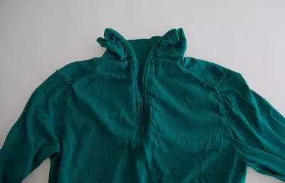 Pre-owned Dolce & Gabbana Dark Green Turtleneck Cropped Pullover Women's Sweater ()