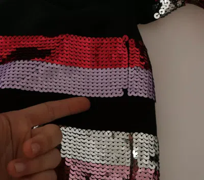 Pre-owned Dolce & Gabbana Dg Sequined Hooded Pullover Women's Sweater () In Black