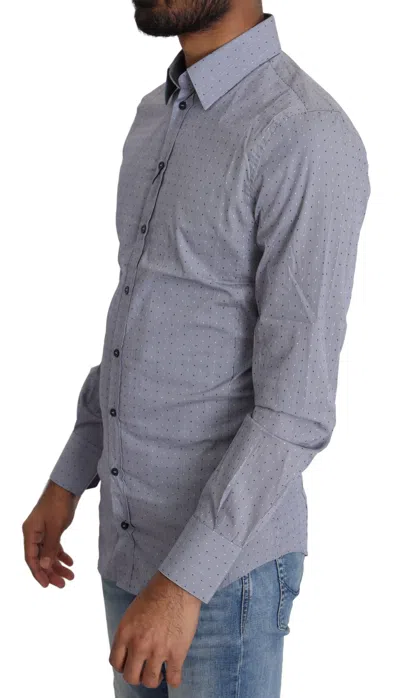 Dolce & Gabbana Gray SICILIA Slim Fit Stretch Dress Shirt