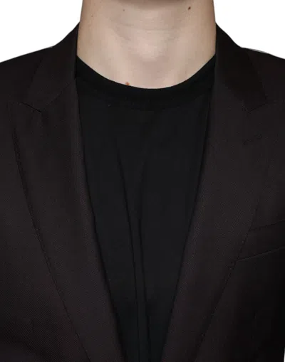 Pre-owned Dolce & Gabbana Indigo Martini Formal 2 Piece Men's Suit () In Purple