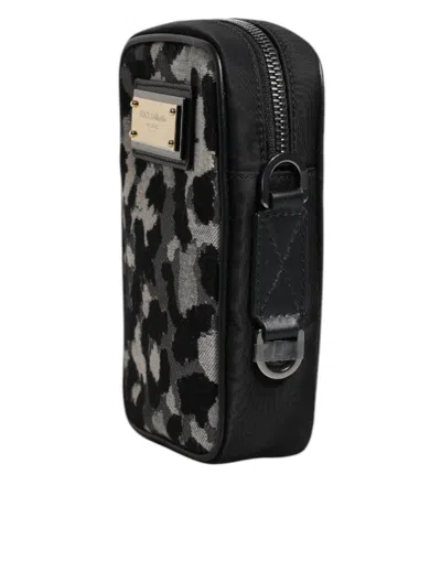 Pre-owned Dolce & Gabbana Multicolor Camouflage Jacquard Logo Plaque Crossbody Men's Bag ()