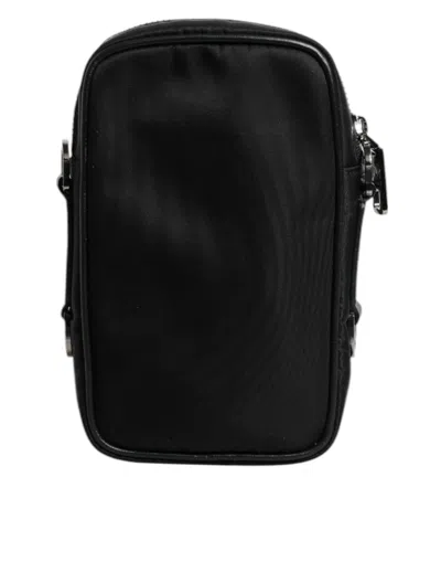 Pre-owned Dolce & Gabbana Multicolor Camouflage Jacquard Logo Plaque Crossbody Men's Bag ()