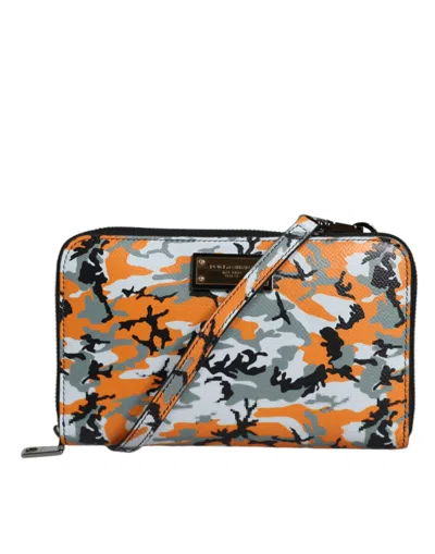 Dolce & Gabbana Multicolor Camouflage Leather Purse Cross Body Women's Bag In Multi