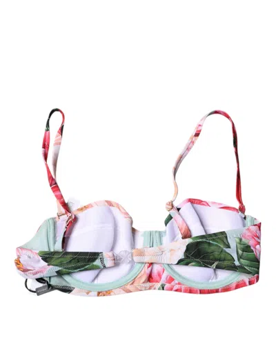 Pre-owned Dolce & Gabbana Multicolor Floral Padded Balconette Bra Women's Underwear ()