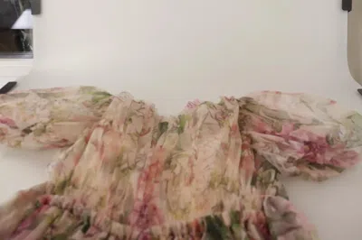 Pre-owned Dolce & Gabbana Multicolor Floral Print Long Maxi Gown Women's Dress ()