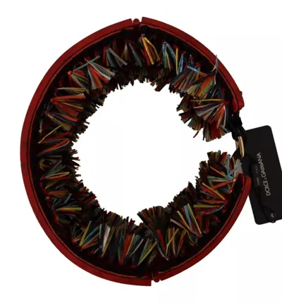 Pre-owned Dolce & Gabbana Multicolor Floral Wide Waist Carretto Women's Belt ()