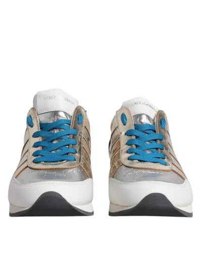 Pre-owned Dolce & Gabbana Multicolor Leather Low Top Sneakers Women's Shoes ()