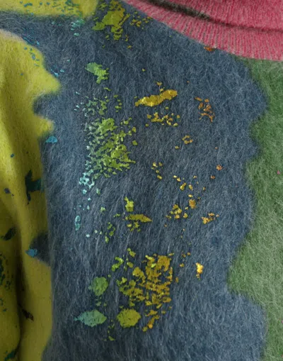 Dolce & Gabbana Multicolor Mohair Turtleneck Pullover Sweater In Multi