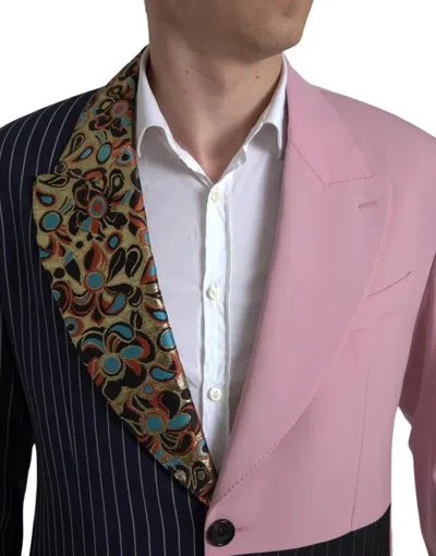 Pre-owned Dolce & Gabbana Multicolor Patchwork Single Breasted Men's Blazer ()
