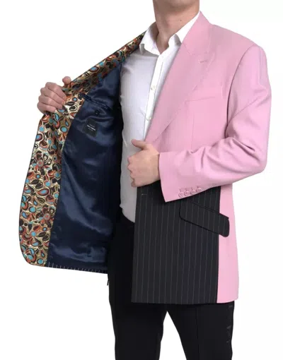 Pre-owned Dolce & Gabbana Multicolor Patchwork Single Breasted Men's Blazer ()